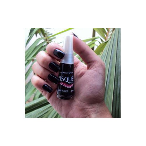 Esmalte de uñas Risqué Preto Sepia negro ultracremoso 8ml