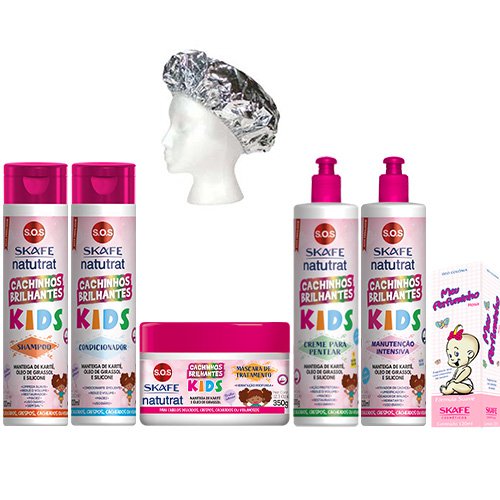 Maintenance pack Skafe Natutrat Kids Shine Little Curls girls 7 products