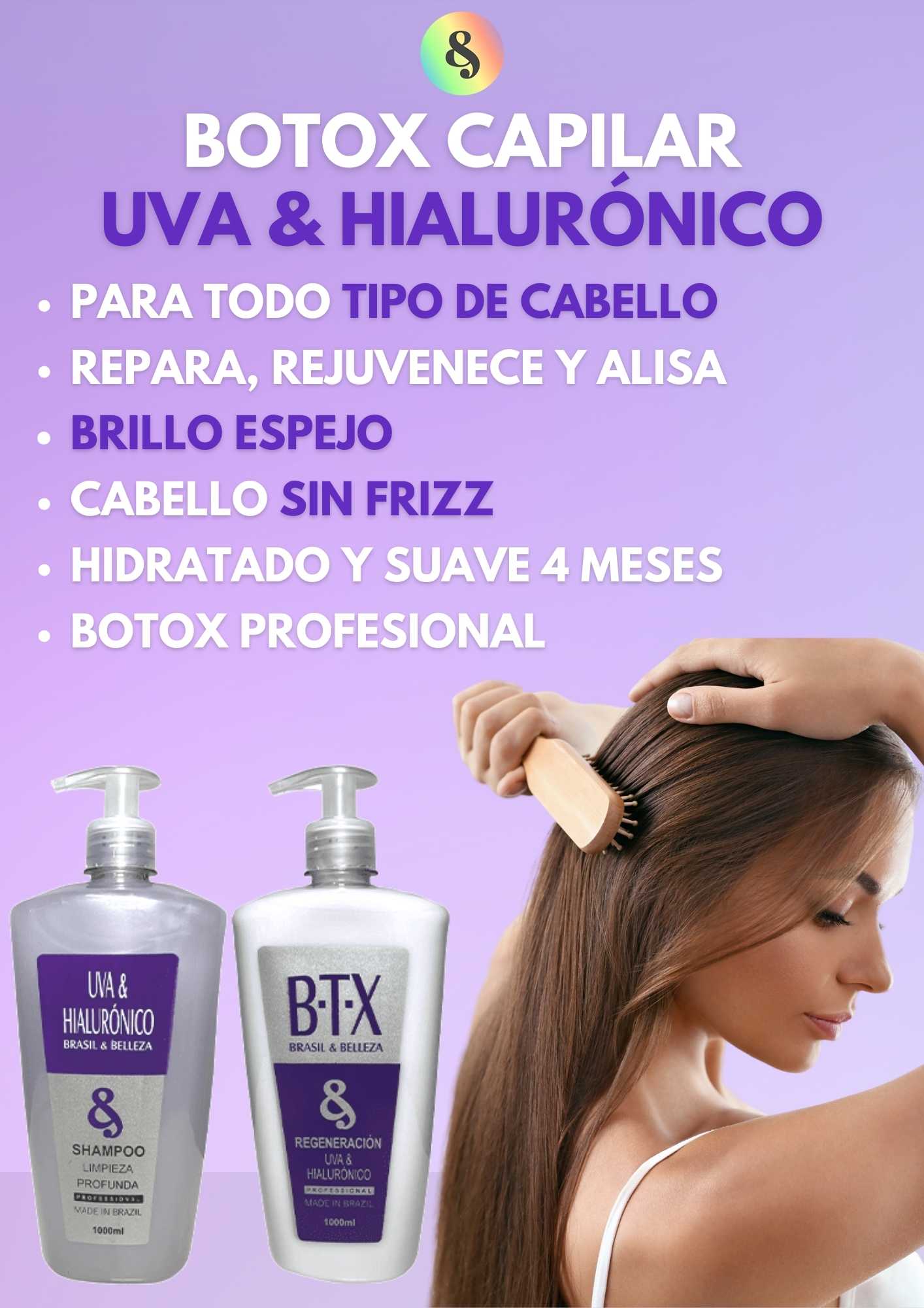 Kit Botox Capilar B&B Uva y Hialurónico BTX 2x1Kg