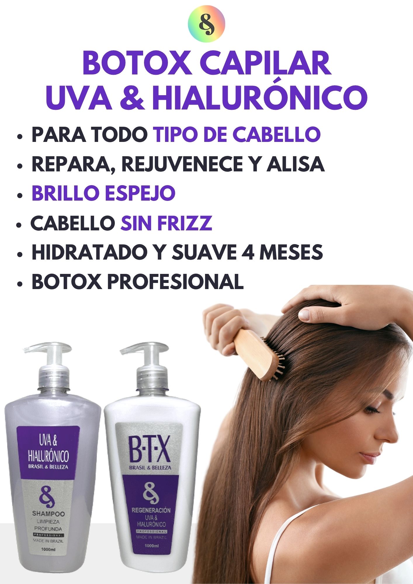 Kit Botox Capilar B&B Uva y Hialurónico BTX 2x1Kg