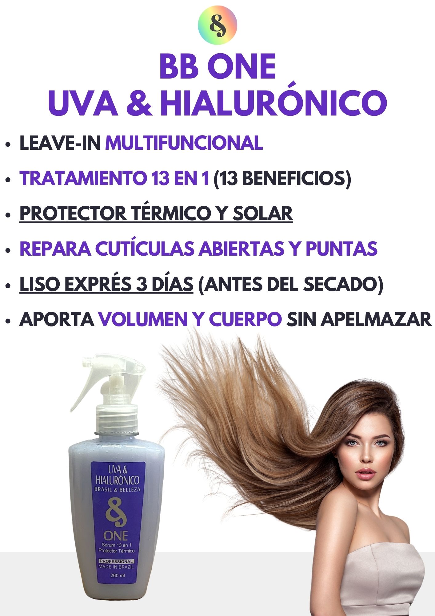 Serum B&B Uva y Hialurónico ONE 13 en 1 260ml