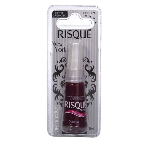 Esmalte de uñas Risqué Cabaret granate ultracremoso 8ml