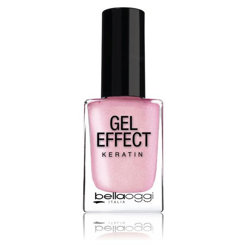 Nail polish Gel Effect Keratin 18 Pearl Rose pink 10ml - BrasilyBelleza