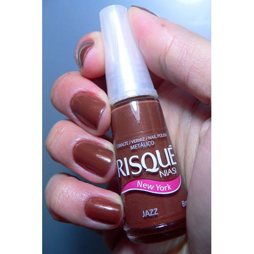 Esmalte de uñas Risqué Jazz marrón metalizado 8ml