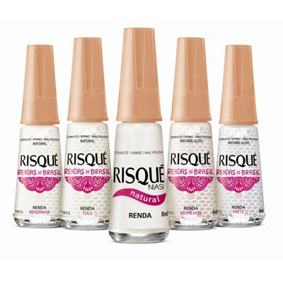 Esmalte de uñas Risqué Paete blanco porcelana gloss 8ml