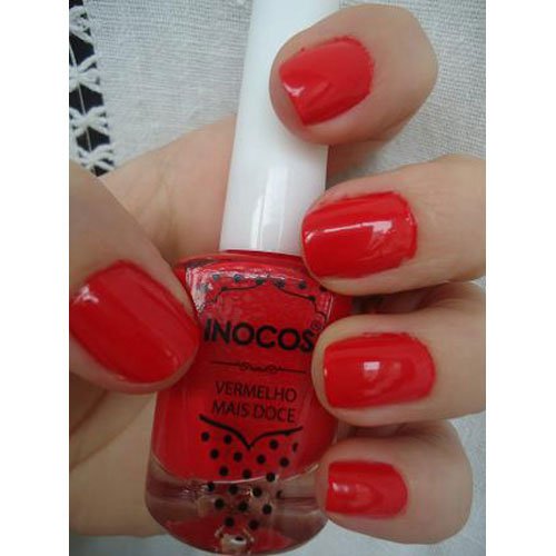 Esmalte de uñas Inocos Maria Rita rojo ultracremoso 9ml