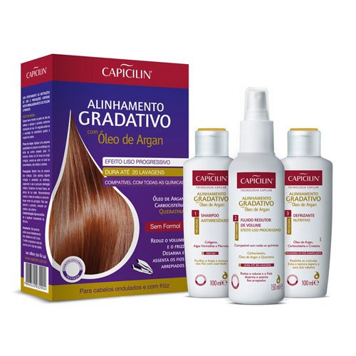 Kit de alisado brasileño Capicilin con keratina y argan 350ml