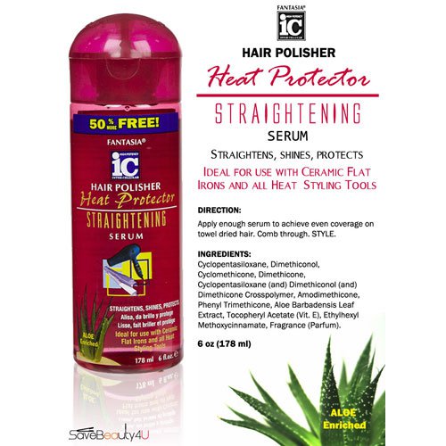Serum IC Fantasia Hair Polisher Heat Protector straightening 178ml