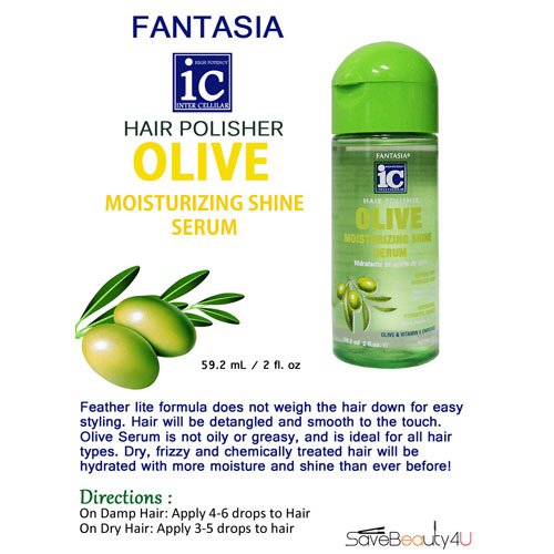 Serum IC Fantasia Hair Polisher Olive Moisturizing Shine 178ml