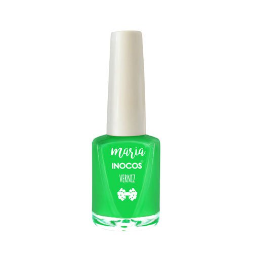 Esmalte de uñas Inocos Maria Carlota verde fosforito ultracremoso 9ml