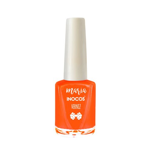 Esmalte de uñas Inocos Maria Sofia naranja fosforito ultracremoso 9ml