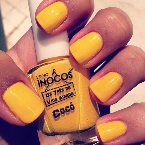 Esmalte de uñas Inocos Cocó amarillo ultracremoso 9ml