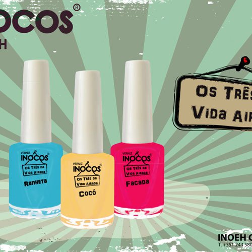 Manicure pack Inocos Os Três da Vida Airada ultra creamy 3 colors