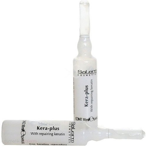 Kit de ampollas Salerm Kera-plus con keratina reparadora 4x10ml