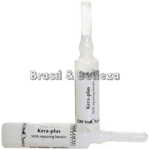 Kit de ampollas Salerm Kera-plus con keratina reparadora 4x10ml