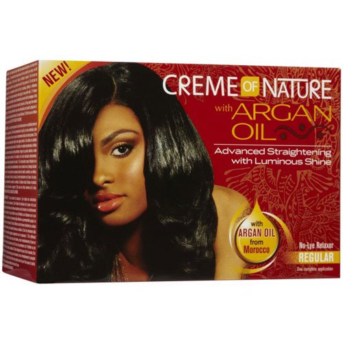 Permanent relaxer kit Creme of Nature regular with argan oil 201g