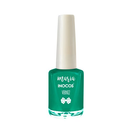 Esmalte de uñas Inocos Maria Ofelia verde piscina ultracremoso 9ml