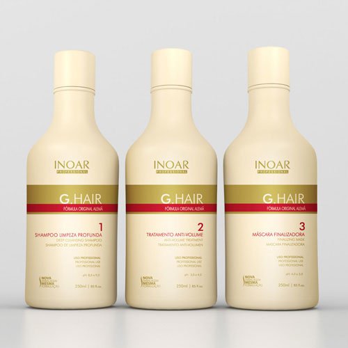 Brazilian straightening pack Inoar G-Hair keratin 3x250ml