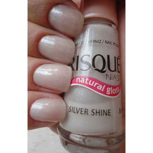 Nail polish Risqué Silver Shine silver gloss porcelain 8ml