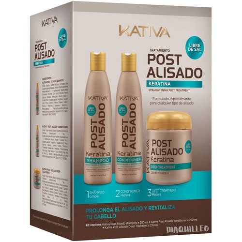 Kit Kativa Postalisado sin sal 3x250ml