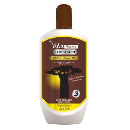 Crema de Peinar VitaBlack Loc System baobab y ricino 400ml Crema de Peinar VitaBlack Loc System baobab y ricino 400ml