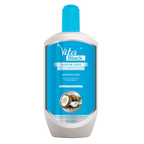 Leave-in cream Vitablack Coconut Oil deep revitalization with shea butter & keratin 400ml