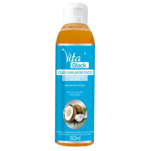 Serum Vitablack Coconut Oil Hair Oil deep revitalization 100% natural 150ml