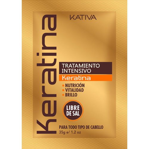 Saché mascarilla Kativa Keratina tratamiento intensivo 35g