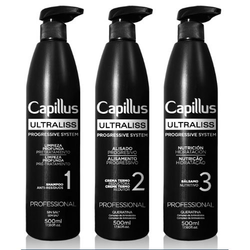 Kit Capillus UltraLiss Progressive Straightening 3x500ml