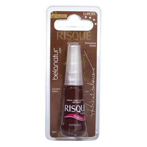 Nail polish Risqué Expresso brown metallic 8ml