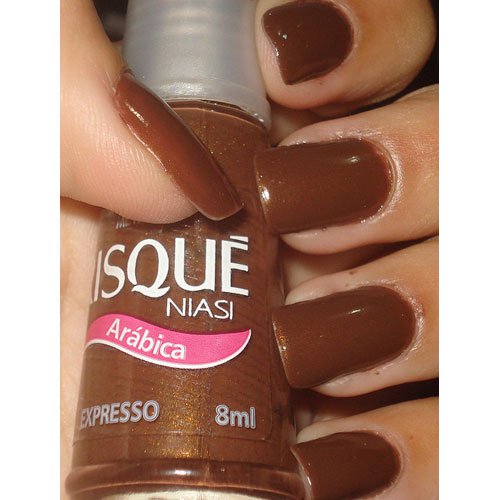 Esmalte de uñas Risqué Expresso marrón metalizado 8ml