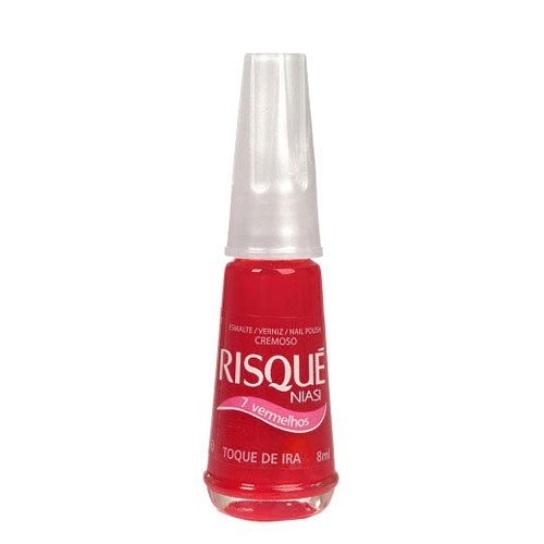 Esmalte de uñas Risqué Toque de Ira rojo coral cremoso 8ml