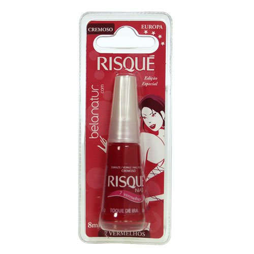 Esmalte de uñas Risqué Toque de Ira rojo coral cremoso 8ml