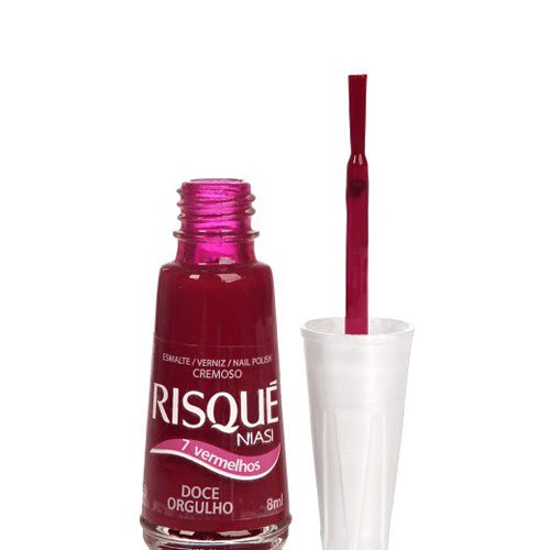 Esmalte de uñas Risqué Doce Orgulho granate cremoso 8ml