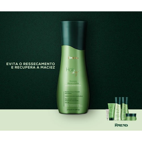 Champú Amend Hair Dry suavidad y brillo sin sal 275ml