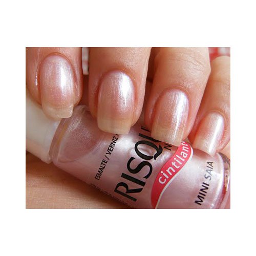 Esmalte de uñas Risqué Mini Saia rosa nacarado 8ml