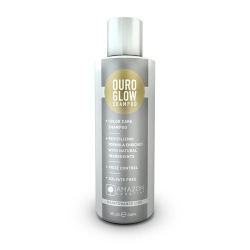 Champú Amazon Keratin Ouro Glow sin sal y sin sulfatos 473ml