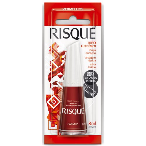 Esmalte de uñas Risqué Carmim cremoso 8ml