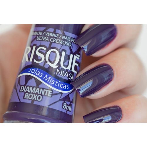 Nail polish Risqué Diamante Roxo purple ultra creamy 8ml