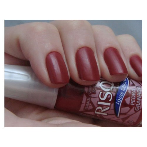 Nail polish Risqué Pedra Granada red dull 8ml