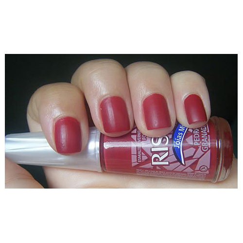 Nail polish Risqué Pedra Granada red dull 8ml