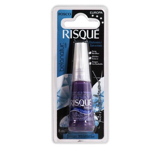 Esmalte de uñas Risqué Topázio Púrpura lila mate 8ml