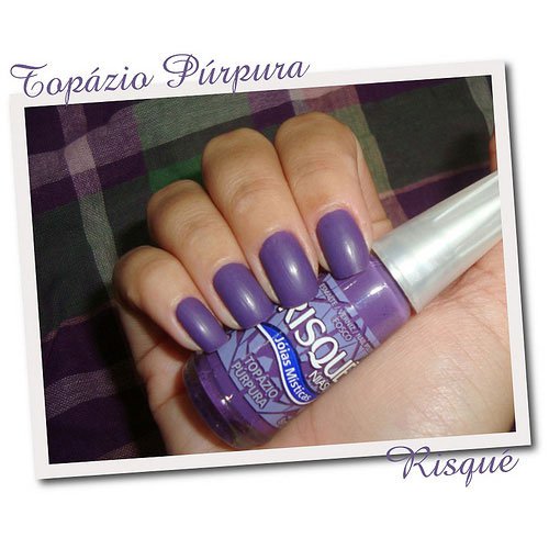Esmalte de uñas Risqué Topázio Púrpura lila mate 8ml