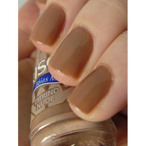 Esmalte de uñas Risqué Citrino Nude beige metalizado 8ml