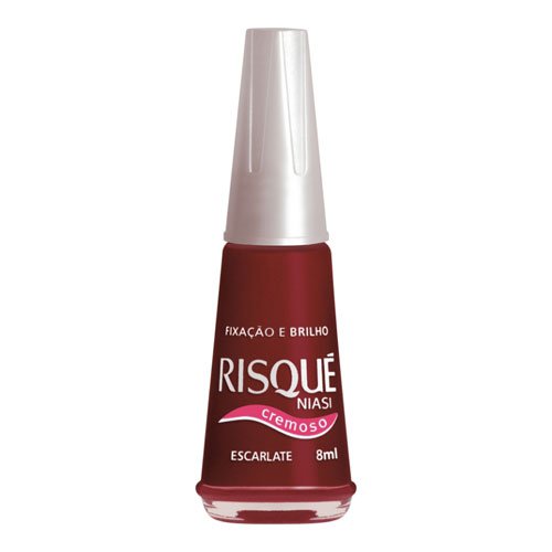 Esmalte de uñas Risqué Escarlate rojo cremoso 8ml