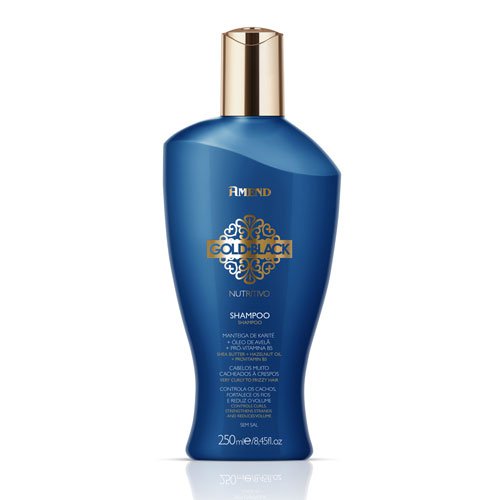 Champú Gold Black Nutritivo con keratina sin sal 250ml