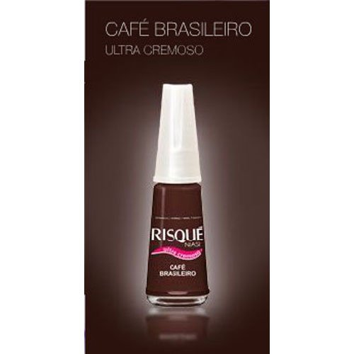 Esmalte de uñas Risqué Café Brasileiro marrón ultracremoso 8ml