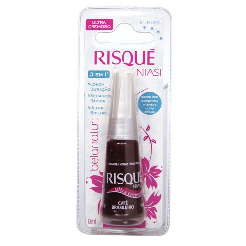 Esmalte de uñas Risqué Café Brasileiro marrón ultracremoso 8ml