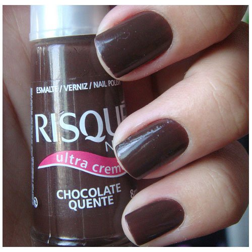 Esmalte de uñas Risqué Chocolate Quente marrón ultracremoso 8ml