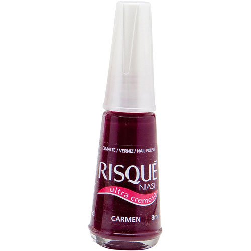 Esmalte de uñas Risqué Carmen berenjena ultracremoso 8ml